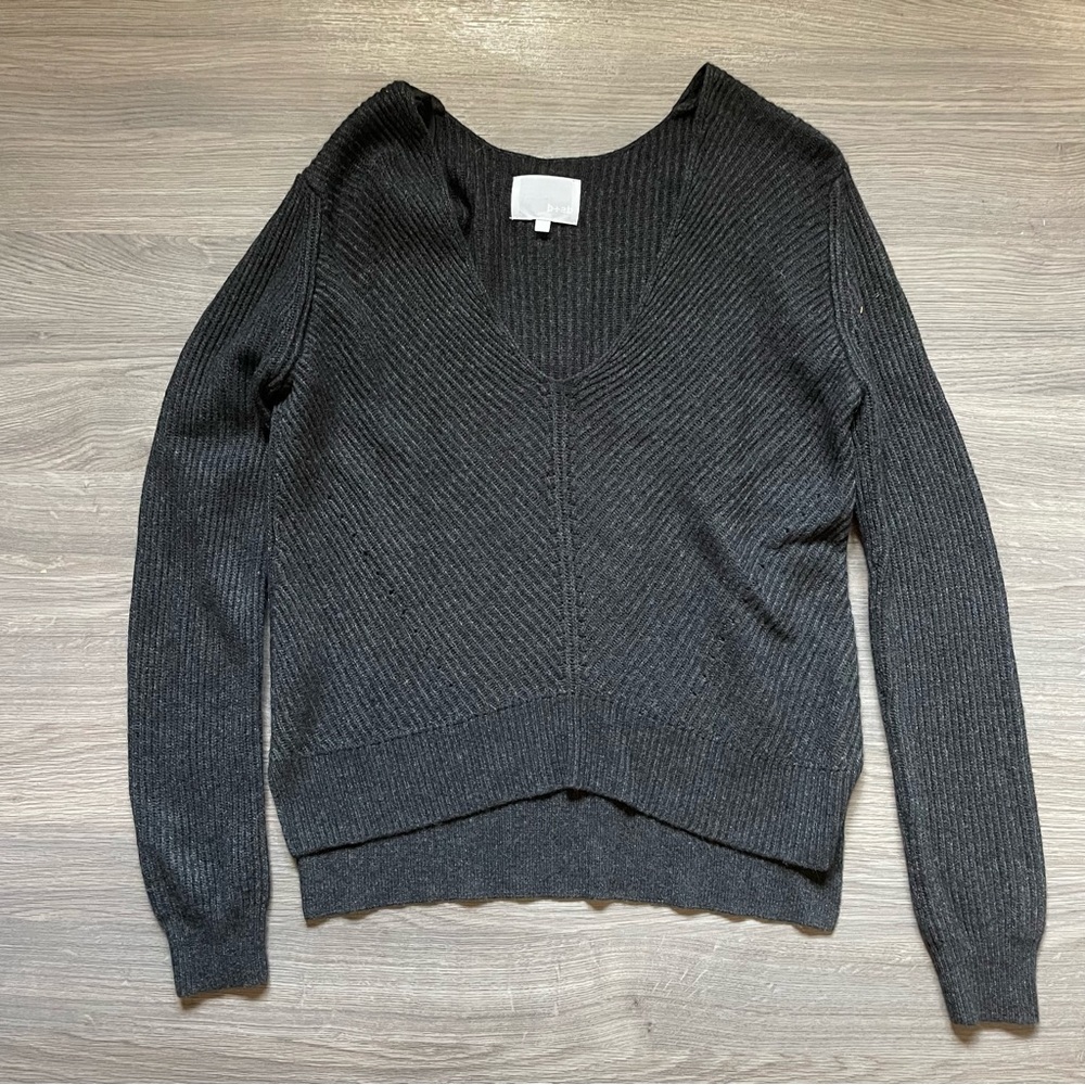 B+AB dark grey ribbed sweatshirt